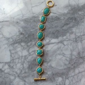 Turquoise stone toggle bracelet